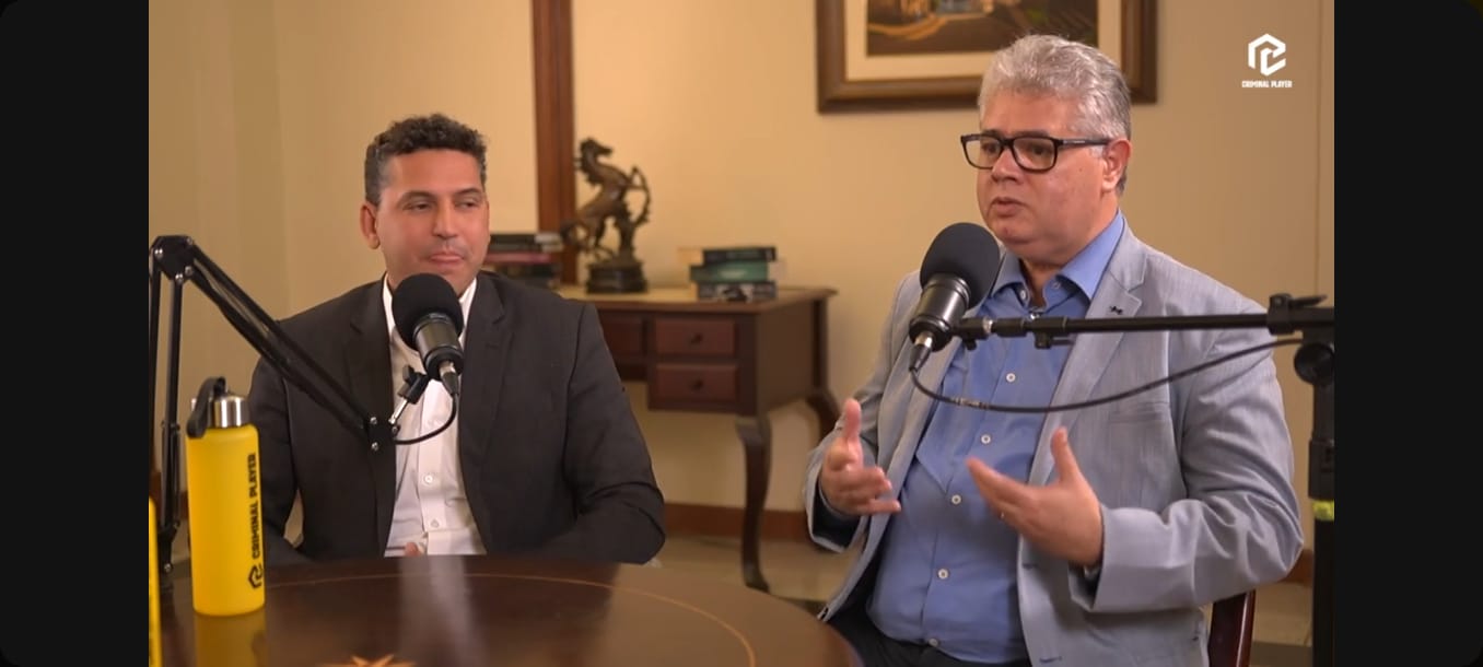 Asdrubal Neto e Prof. Asdrubal Júnior no Podcast Criminal Player
